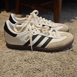 Adidas Samba White and Black Sneakers